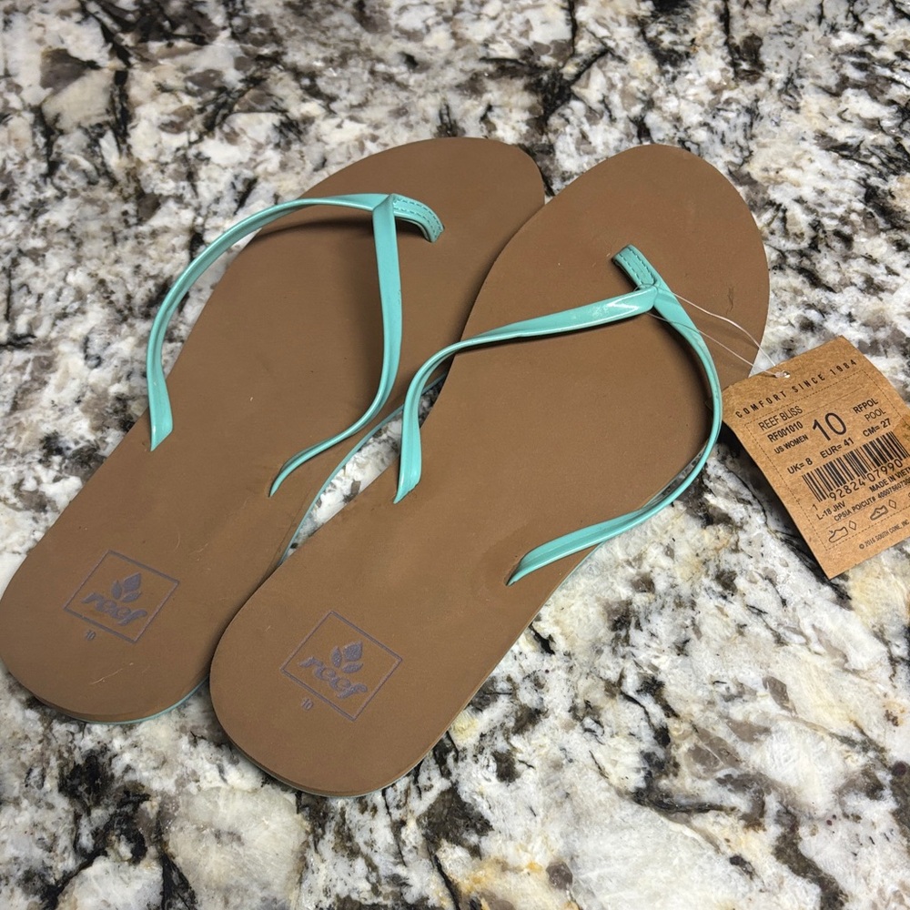 Reef Turquoise and Brown Sandals